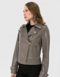 Anna Biker Leather Jacket - image 3 of 6 in carousel